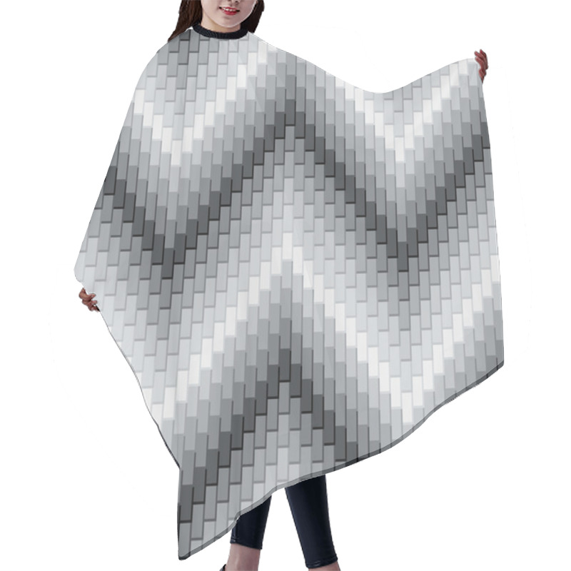 Personality  Herringbone Pattern In Greys Hair Cutting Cape