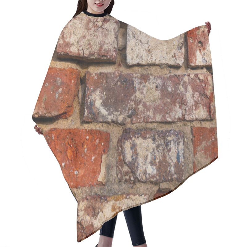 Personality  Brick Wall Texture Featuring Red, White, And Weathered Tones In Natural Lighting Hair Cutting Cape