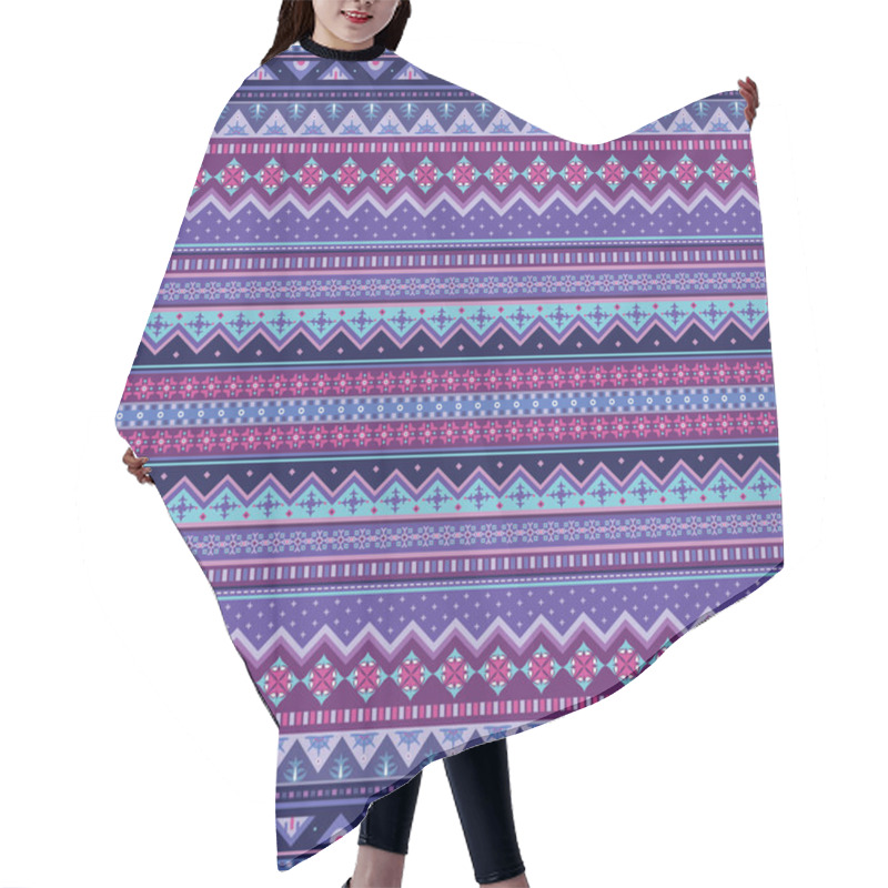 Personality  Abstract Ethnic Stripe Pattern, Raster Background Hair Cutting Cape