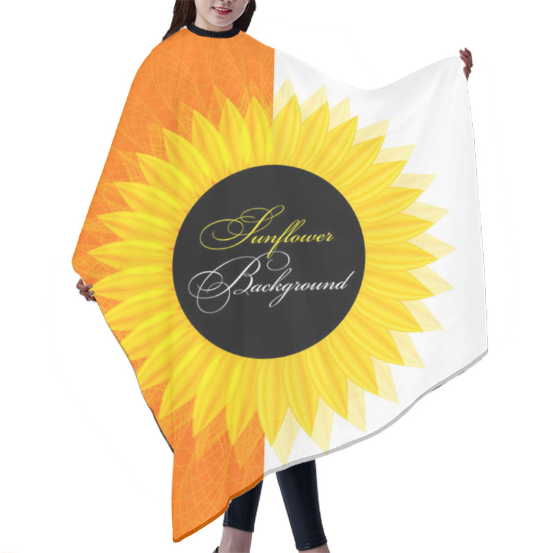 Personality  Abstract Sunflower Background Hair Cutting Cape