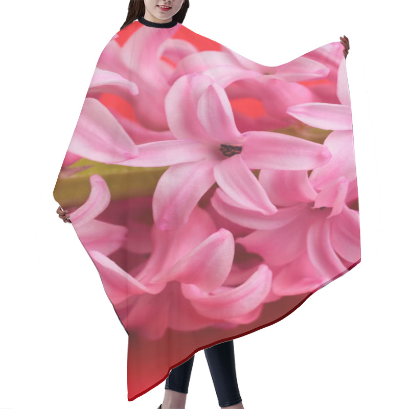 Personality  Pink Hyacinth Close-up Blossom Hair Cutting Cape