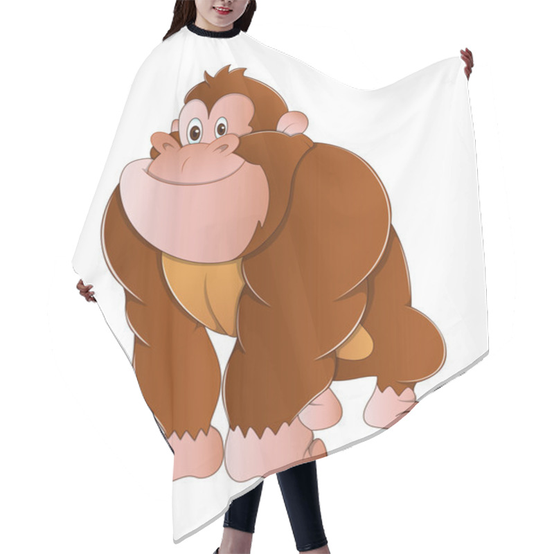 Personality  Gorilla Monkey Vector Illustration Hair Cutting Cape