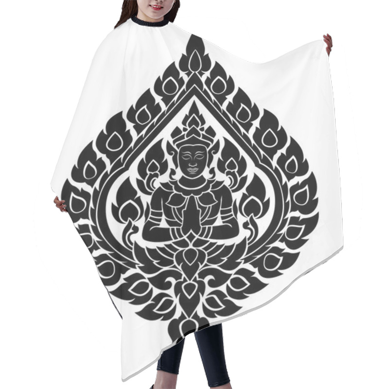 Personality  Thai Arts Angel, Vector Pattern Hair Cutting Cape