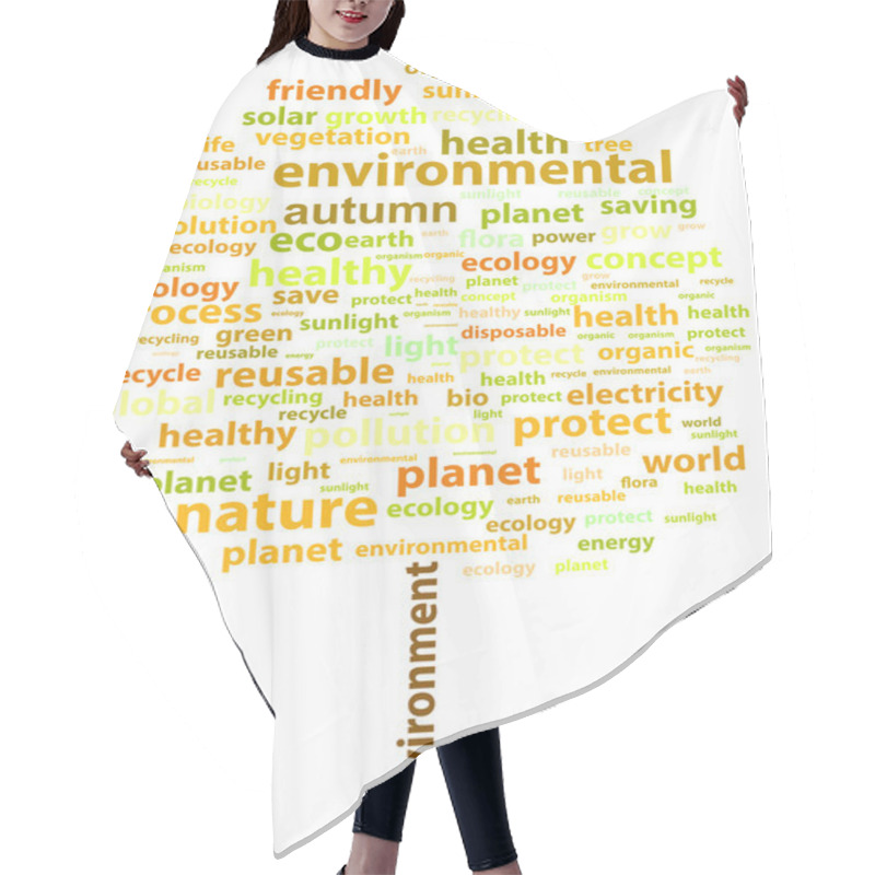 Personality  Autumn Tree Ecology Word Cloud Concept Hair Cutting Cape