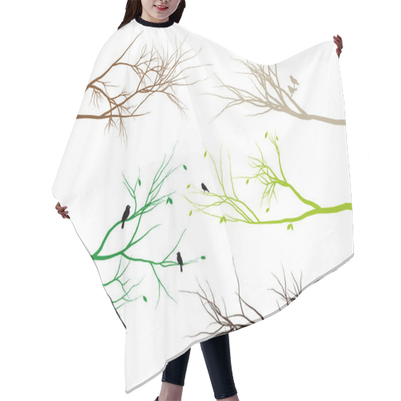 Personality  Tree Branches, Vector Hair Cutting Cape