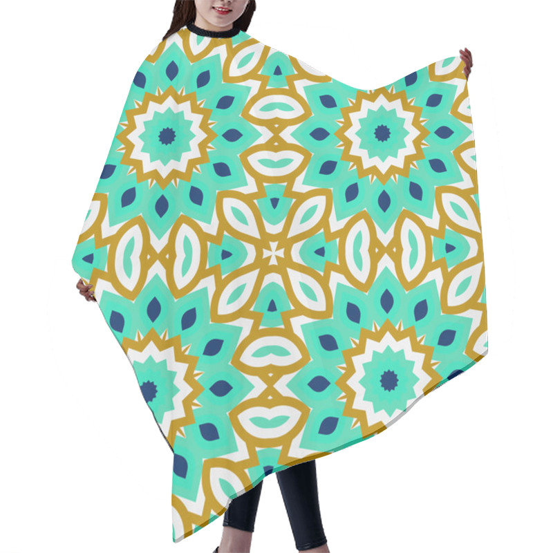 Personality  Arabic Ornament With Abstract Flowers Hair Cutting Cape