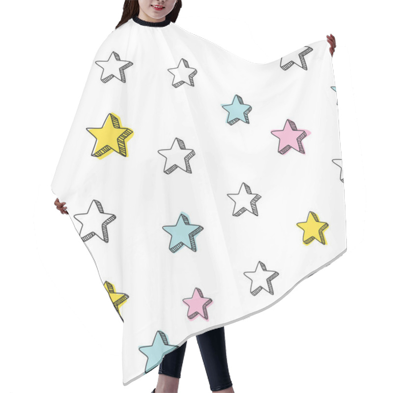 Personality  Sketchy Stars Background Hair Cutting Cape