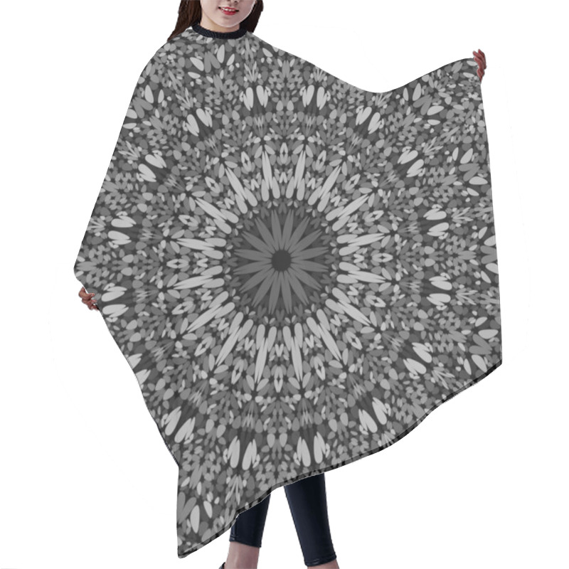 Personality  Grey Seamless Flower Mosaic Mandala Pattern Wallpaper Hair Cutting Cape