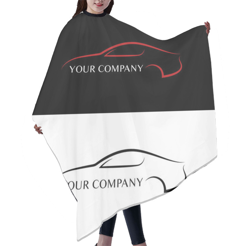 Personality  Red And Black Car Logos Hair Cutting Cape