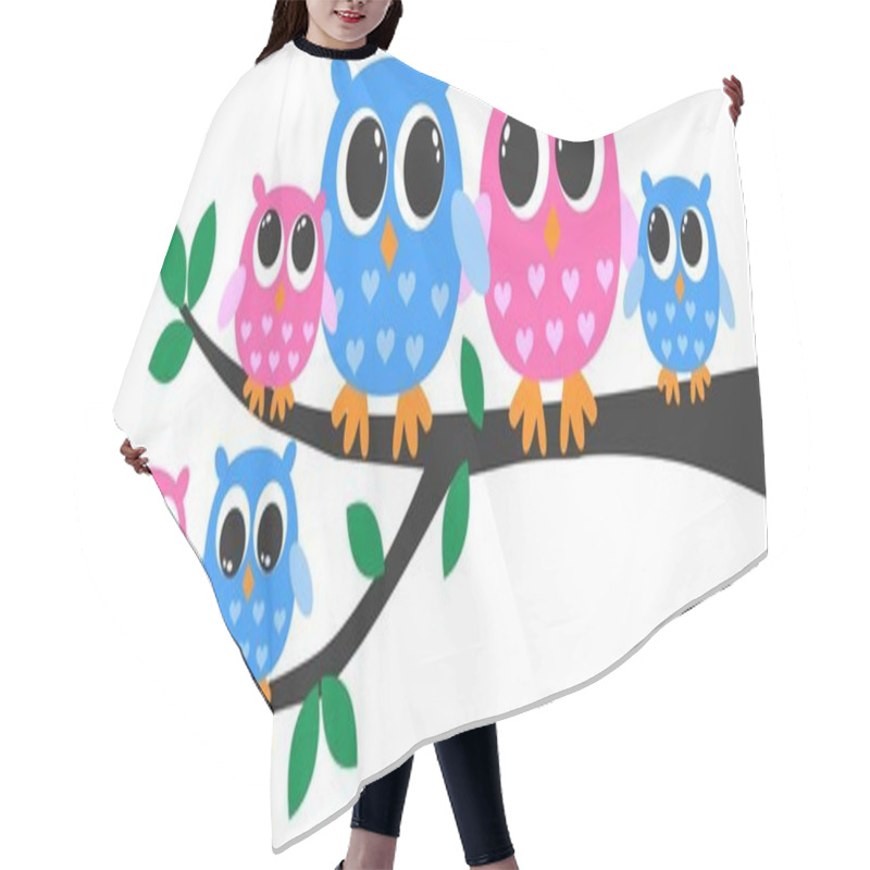 Personality  A Cute Owl Family Hair Cutting Cape