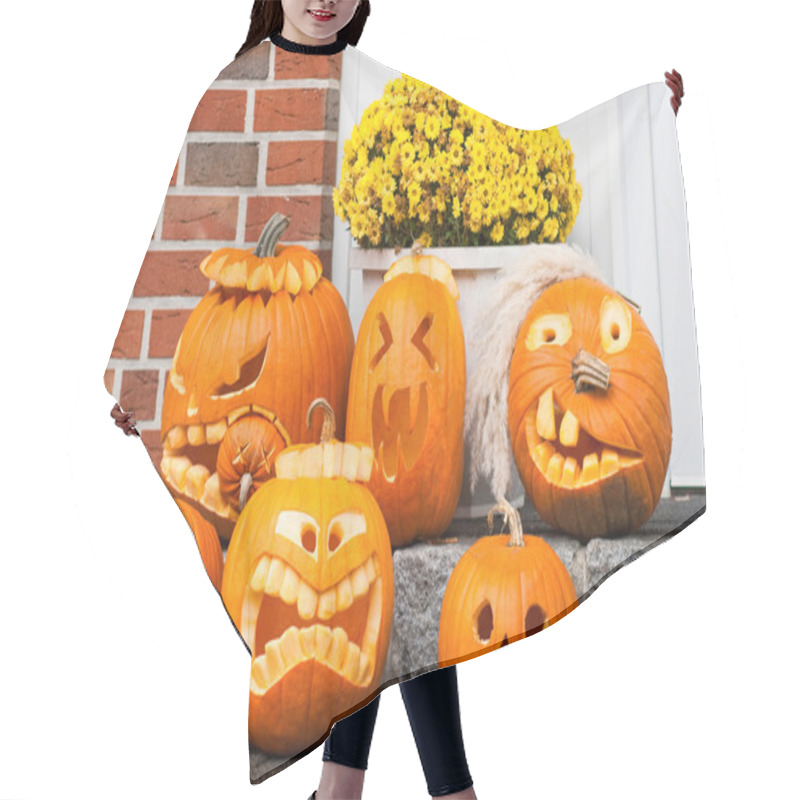 Personality  Six Halloween Pumpkin Hair Cutting Cape