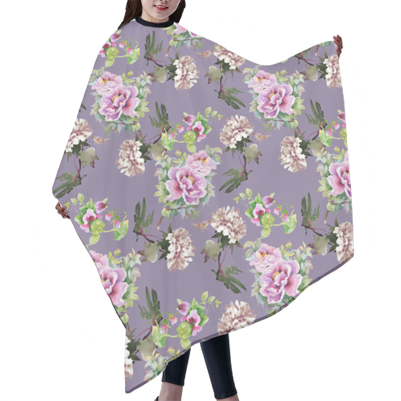 Personality  Summer Texture With Flowers Hair Cutting Cape