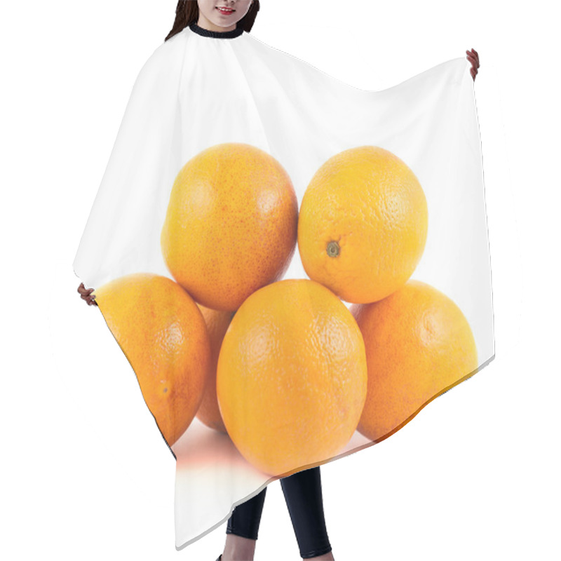 Personality  Pile Of Fresh Oranges Isolated Hair Cutting Cape