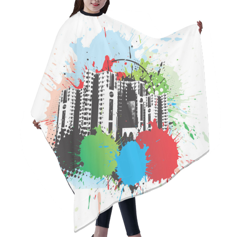 Personality  Abstract Urban City Hair Cutting Cape