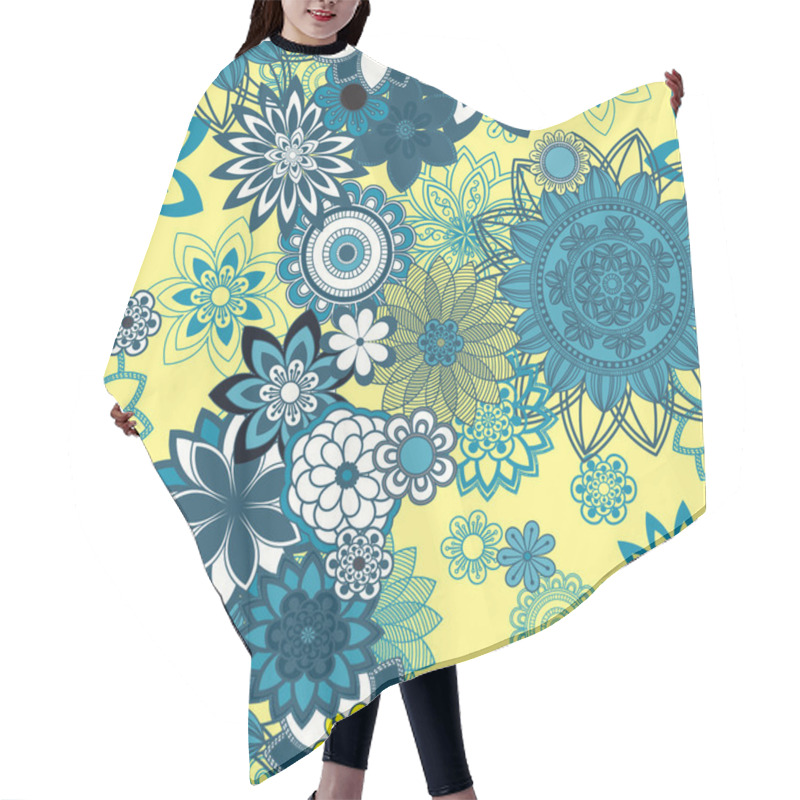 Personality  Mandala Ornament Seamless Pattern Hair Cutting Cape