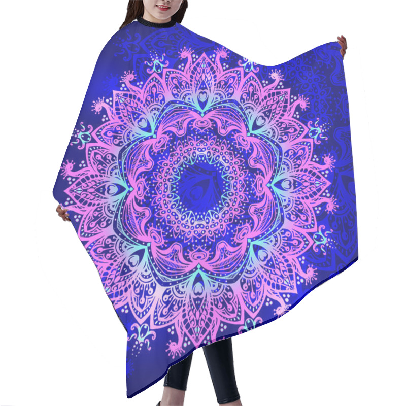 Personality  Round Ornament Pattern Hair Cutting Cape