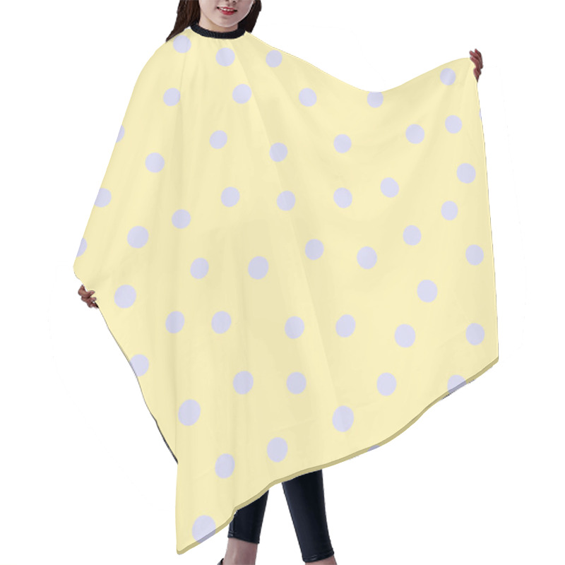 Personality  Cute Polka Dots Golden Seamless Pattern.  Hair Cutting Cape