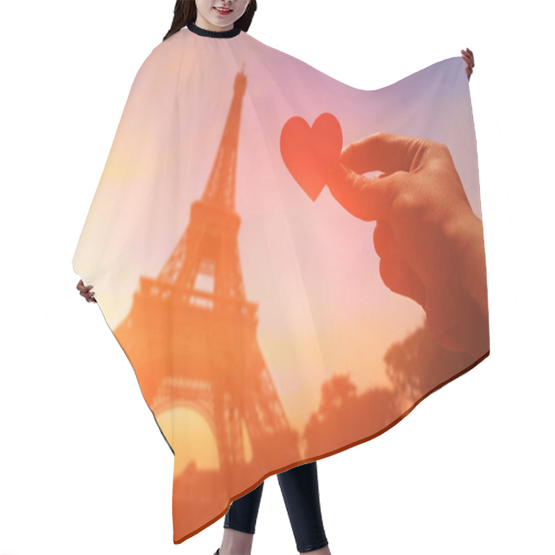 Personality  Silhouette Of Romantic Lovers Hand Hair Cutting Cape