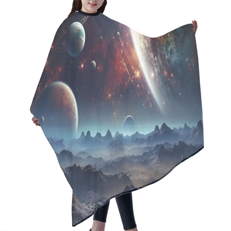 Personality  Planets With Stars, Space Galaxy Background, Background With Space And Planets, Planets In The Space With Stars Hair Cutting Cape