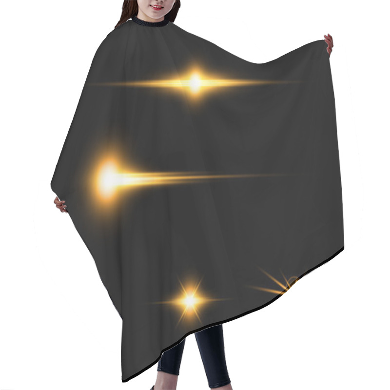 Personality  Abstract Yellow Flare Effect Elements  Hair Cutting Cape