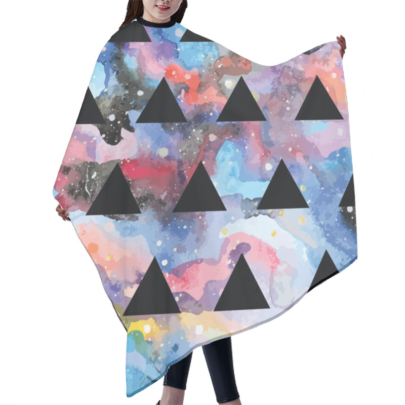 Personality  Galaxy Seamless Pattern. Hair Cutting Cape