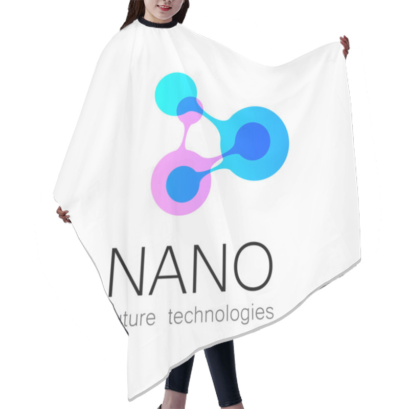 Personality  Nano Logo Vector Hair Cutting Cape