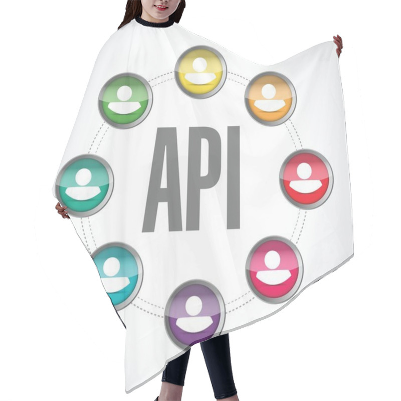 Personality  Api Community Sign Concept Illustration Design Hair Cutting Cape