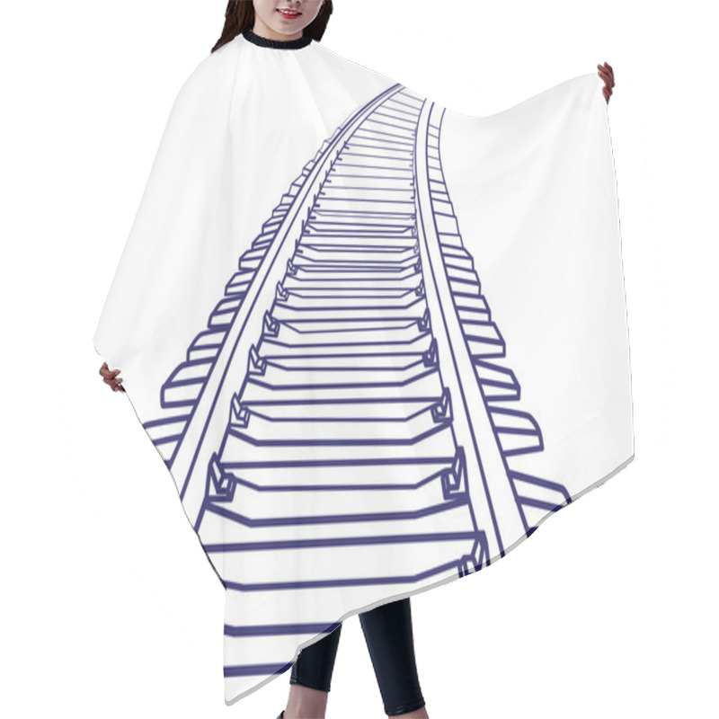 Personality  Curved Endless Train Track. Hair Cutting Cape