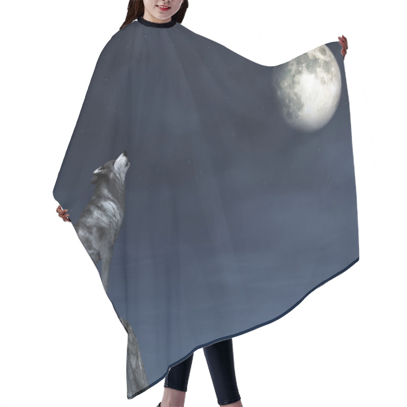 Personality  Crying Wolf Hair Cutting Cape