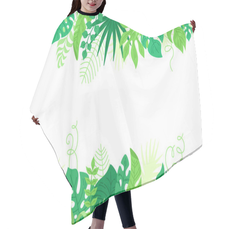 Personality  Empty Card Tropical Leaves Cartoon Hawaiian Vector Hair Cutting Cape