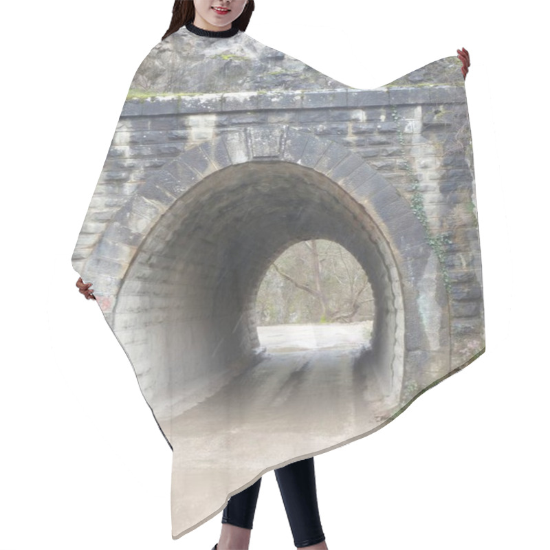 Personality  Through The Stone Gateway: A Timeless Tunnel Leading To The Unknown, Symbolizing Transition, Resilience, And The Journey Toward New Horizons Amidst Natures Quiet Embrace. Hair Cutting Cape