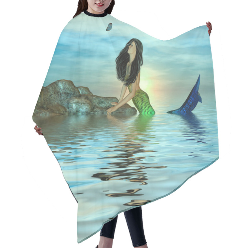 Personality  Mermaid And The Butterfly Hair Cutting Cape