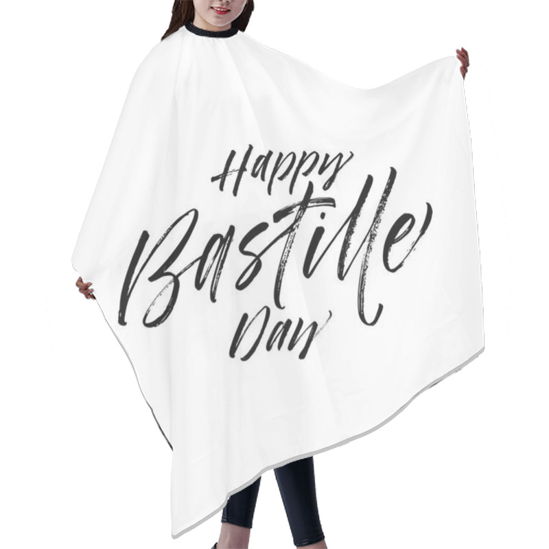 Personality  Happy Bastille Day Phrase. Hair Cutting Cape