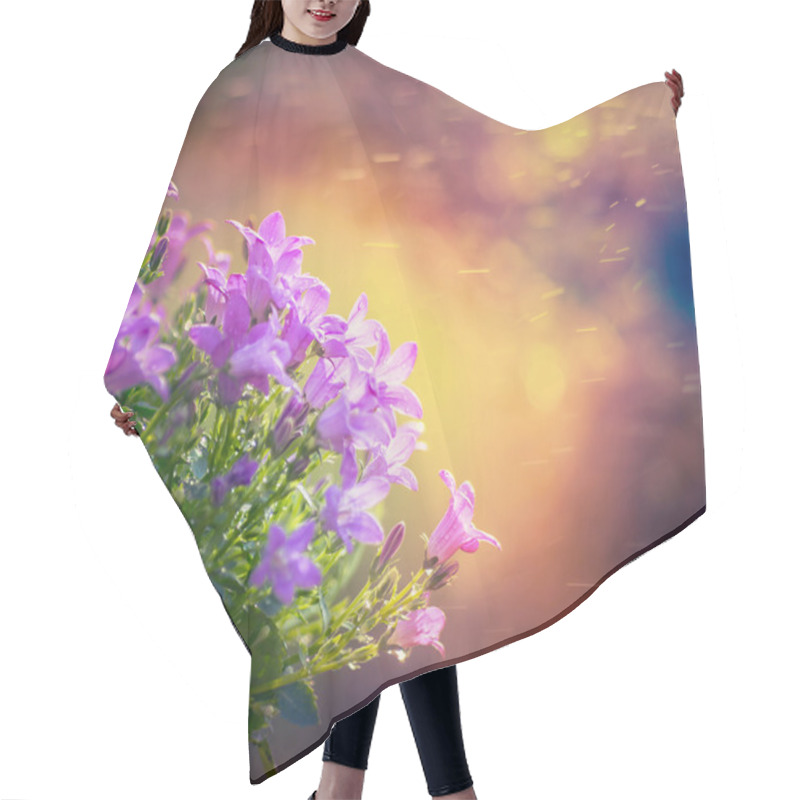 Personality  Bluebell Flowers On Nature Background Hair Cutting Cape