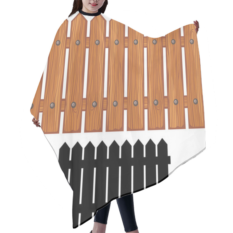 Personality  Wooden Fence Hair Cutting Cape