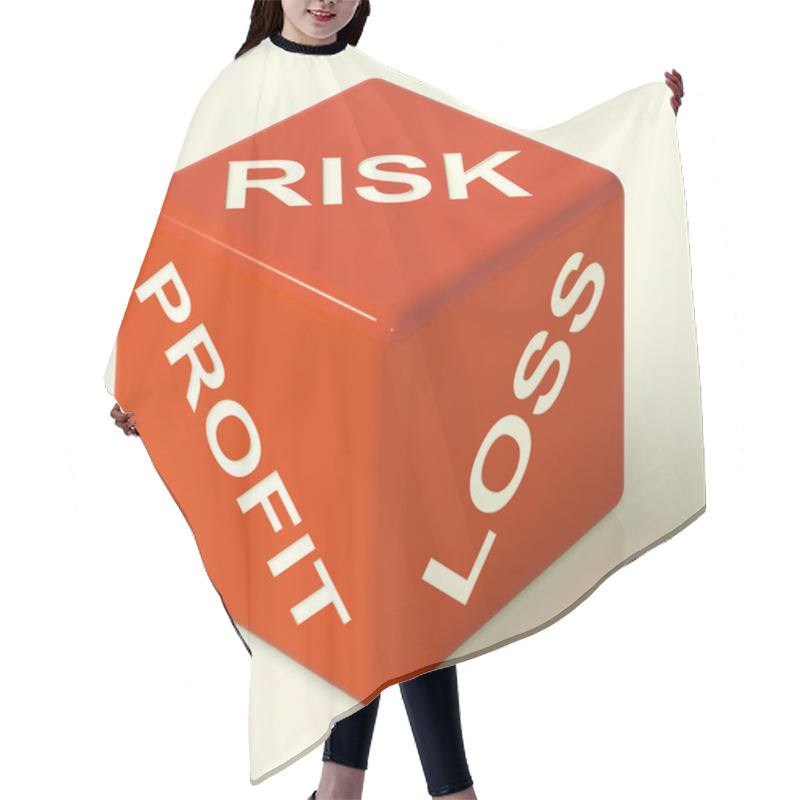 Personality  Profit Loss And Risks Dice Showing Market Uncertainty Hair Cutting Cape