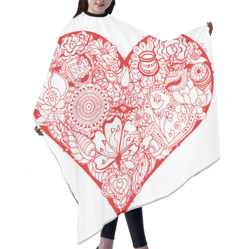 Personality  Heart Of Flower Hair Cutting Cape