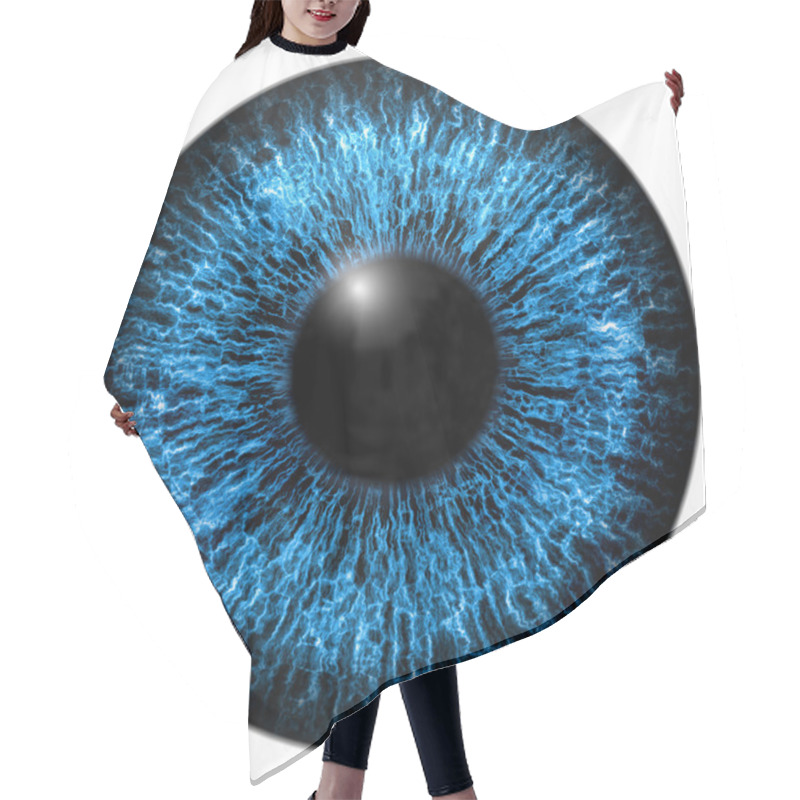 Personality  Eye Iris Generated Hires Texture Hair Cutting Cape