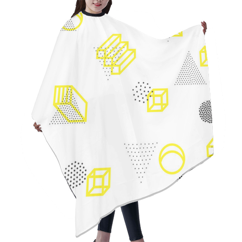 Personality  Geometric Seamless Pattern Hair Cutting Cape