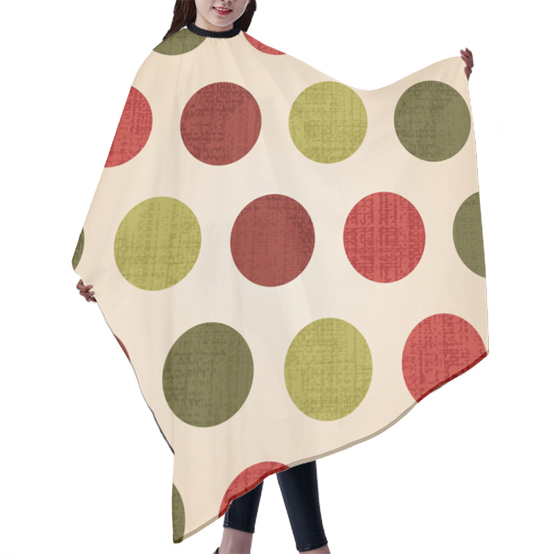 Personality  Seamless Christmas Polka Dots Pattern Hair Cutting Cape