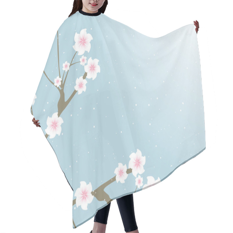 Personality  Branches With Blossoms And Buds Hair Cutting Cape