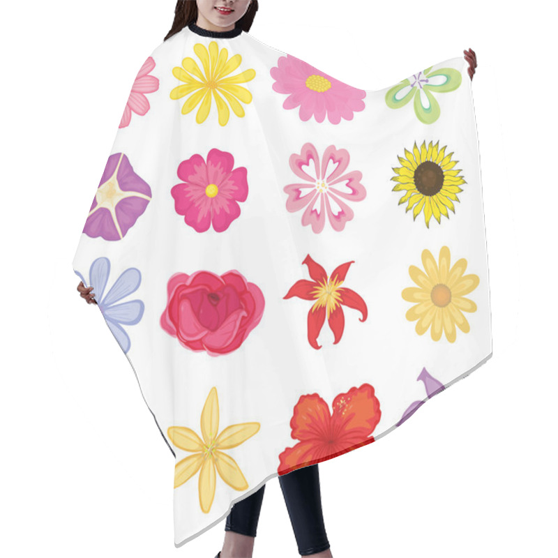 Personality  Flowers Hair Cutting Cape