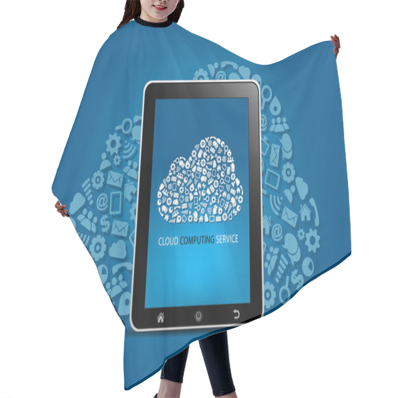 Personality  Cloud Computing Service Concept Hair Cutting Cape