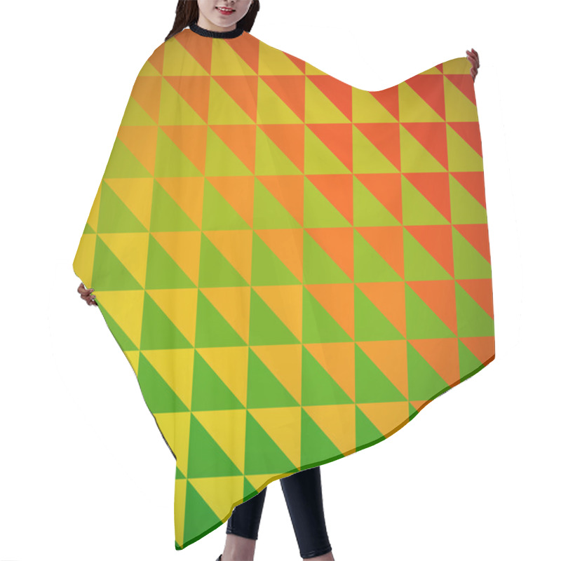 Personality  Rainbow Triangle Mosaic. Hair Cutting Cape