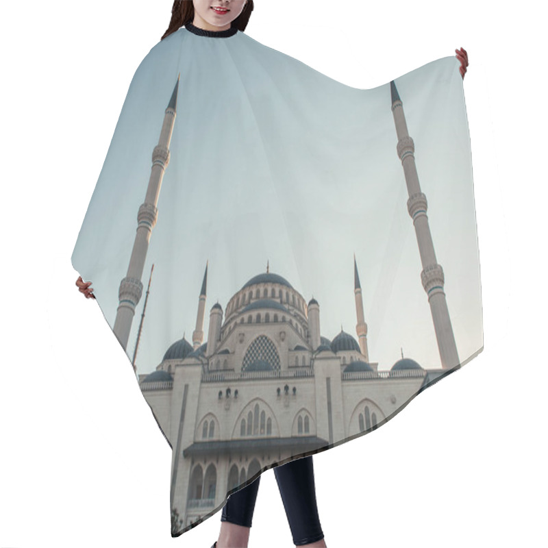 Personality  Low Angle View Of Mihrimah Sultan Mosque Against Cloudless Sky In Istanbul, Turkey Hair Cutting Cape