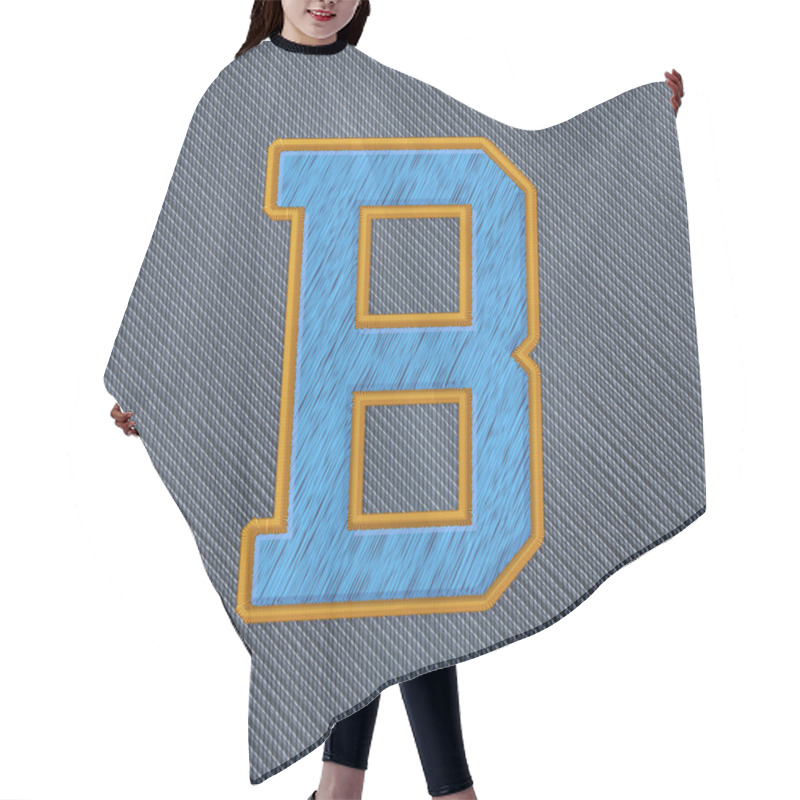 Personality   Embroidery Patch Alphabet Hair Cutting Cape