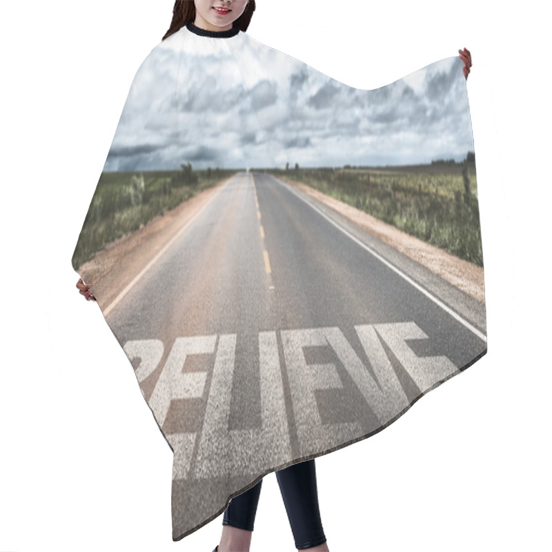 Personality  Believe On Rural Road Hair Cutting Cape