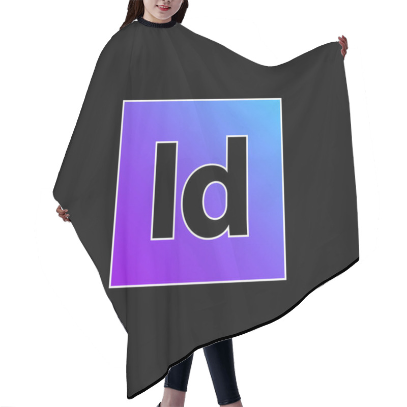 Personality  Adobe Indesign Blue Gradient Vector Icon Hair Cutting Cape