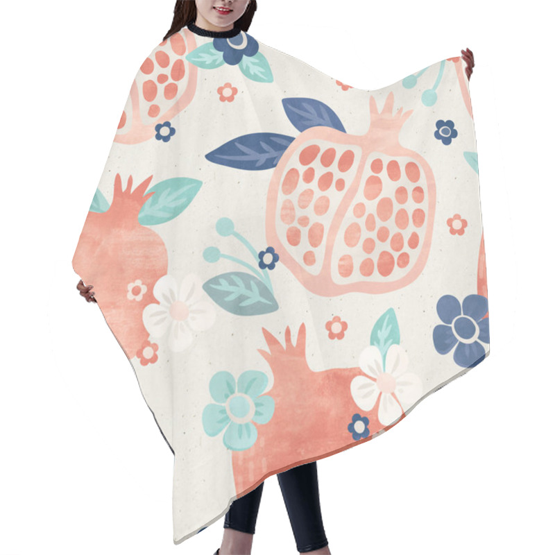 Personality  Pattern With Flowers And Pomegranates Hair Cutting Cape