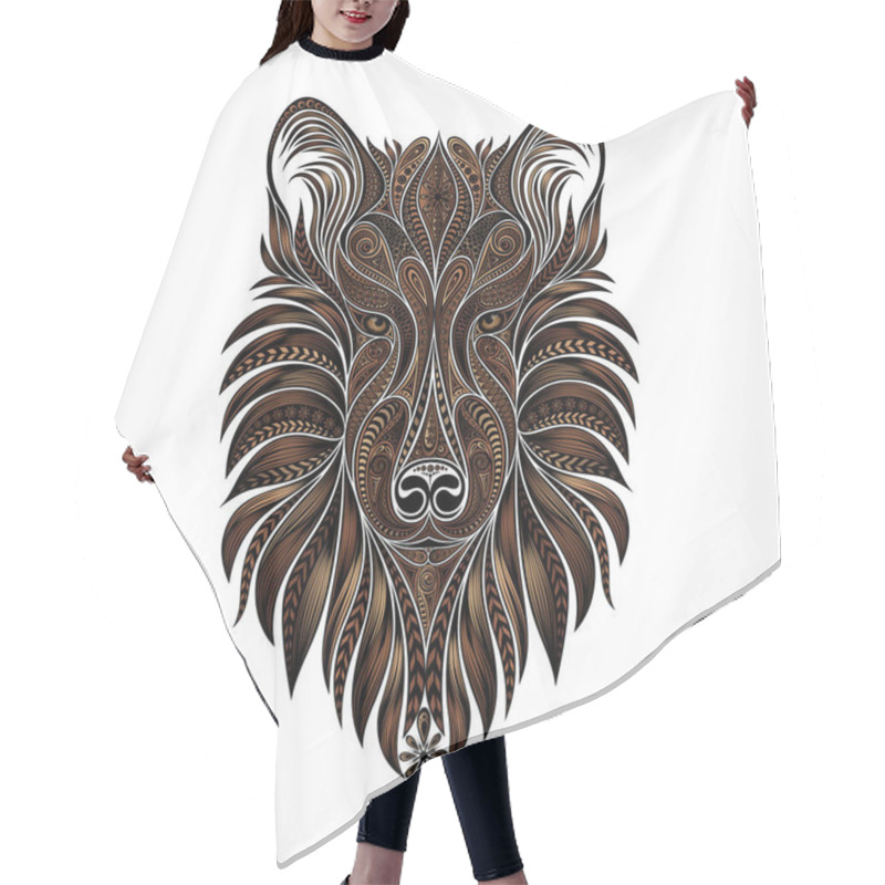 Personality  Vector Brown Dog From Beautiful Patterns. Symbol Of The Chinese New Year 2018 Hair Cutting Cape